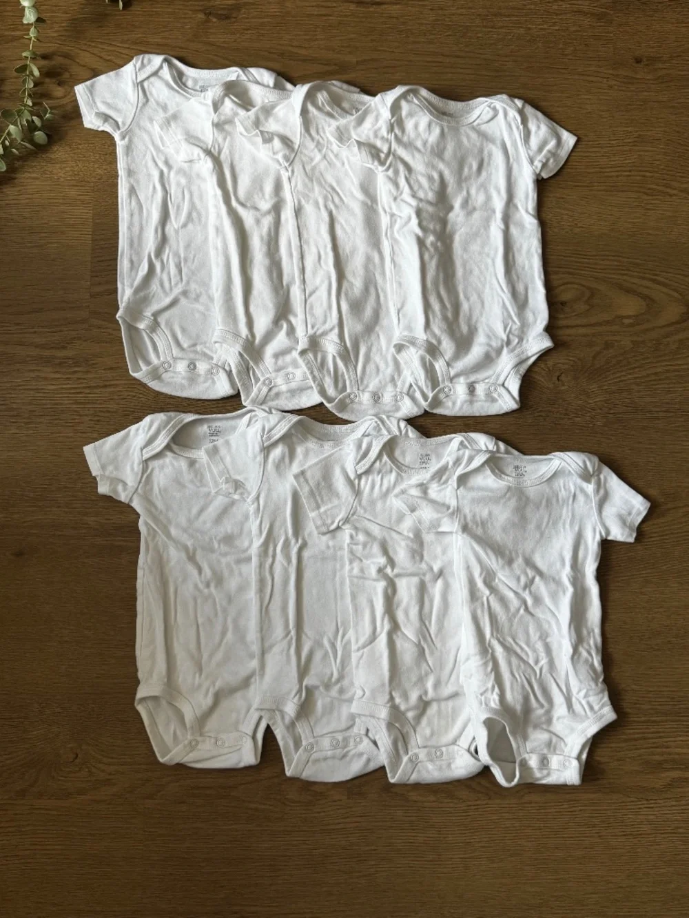 Carter's Just One You White Short Sleeve Bodysuit Bundle 12M 7 Pack Baby